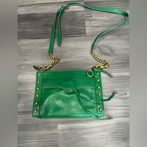 Rebecca Minkoff Vibrant Green Leather Clutch